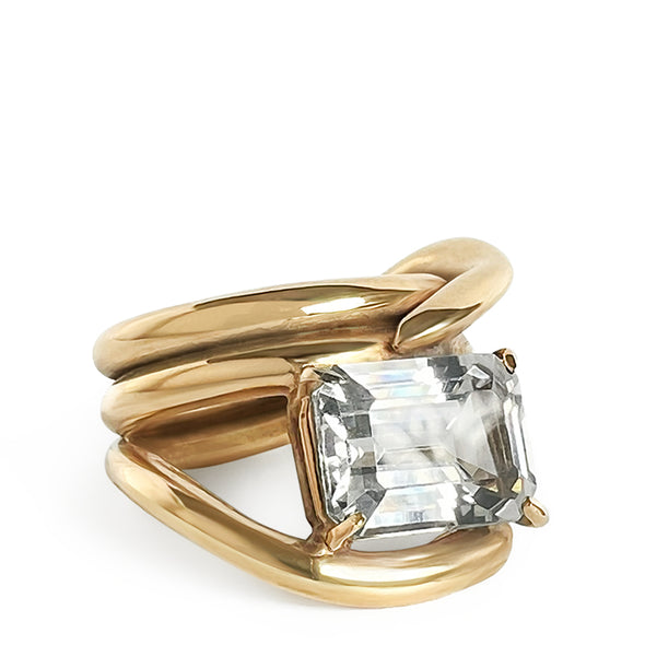 Down Low Gem Ring Gold