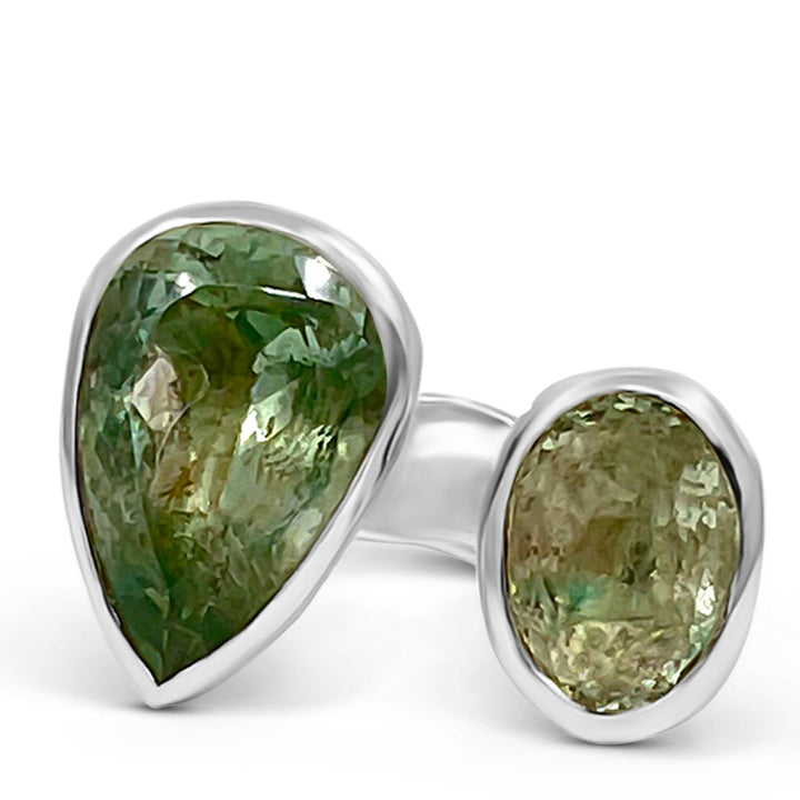 gemstone ring sterling silver handmade custom Britt Bolton