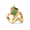 Sacred Gem Snake Ring 14k