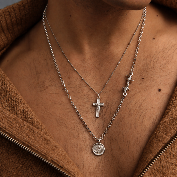 Holy Coin Barbed Wire Chain