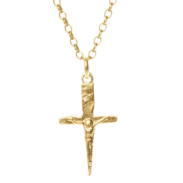 Mini Crucifix Dagger 14k