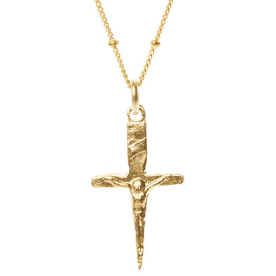 Mini Crucifix Dagger 14k