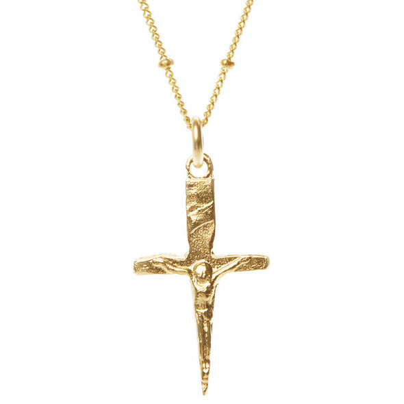 Mini Crucifix Dagger 14k