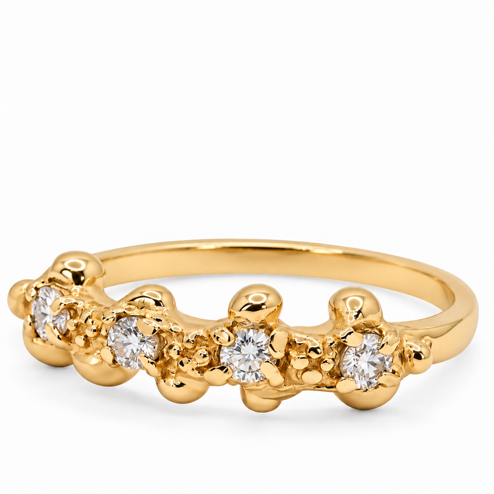 Studded Diamond Band 14k