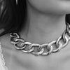 xxxl silver chain on model