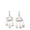 Pair of pearl earrings on a white background