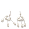 Pearl earrings on a white background