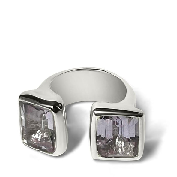 Open Gemstone cocktail ring Pink
