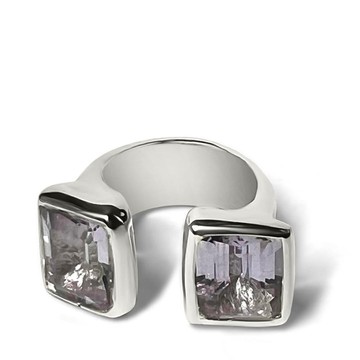 Open Gemstone cocktail ring Pink