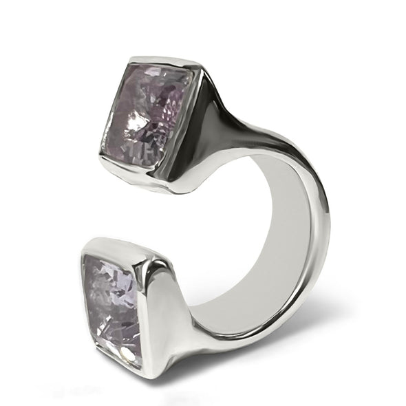 Open Gemstone cocktail ring Pink