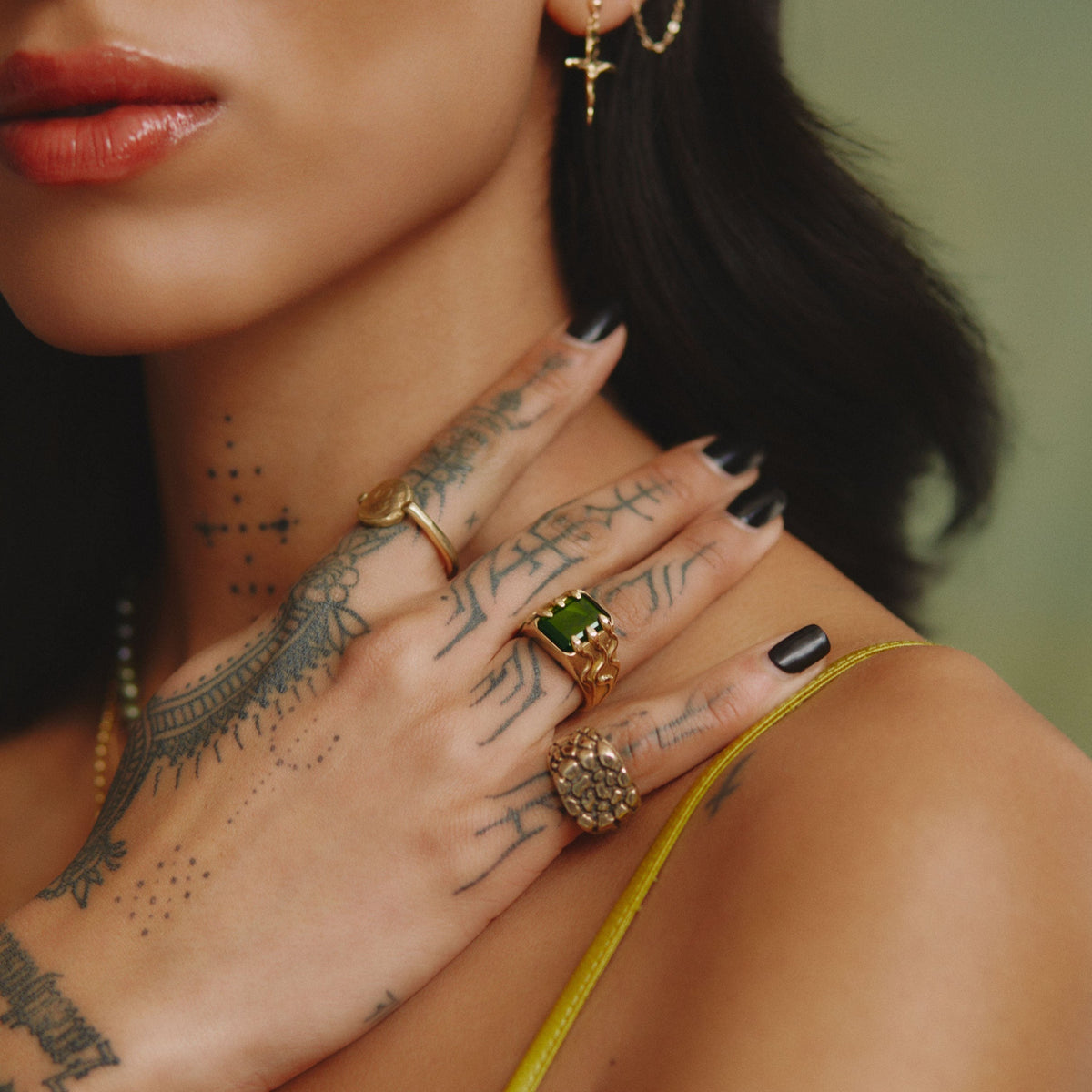 Snake Signet Ring Green Tourmaline 14k Gold Britt Bolton Jewelry – www ...