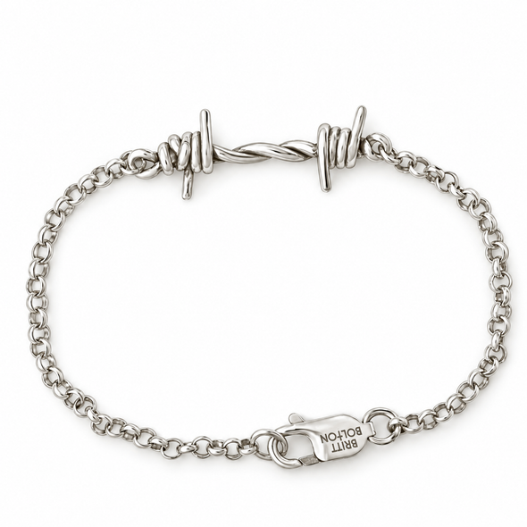 Single Link Barbed Wire Bracelet