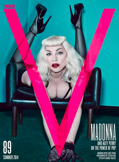 v mag cover featuring madonna