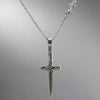 XL Crucifix Dagger Barbed Wire Chain