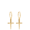 Crucifix Dagger Hoop 14k