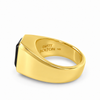 Slick Gemstone Signet 14k Smokey
