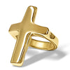 Gold Cross ring with a simple design on a white background