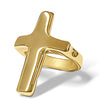 Gold Cross ring with a simple design on a white background