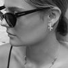 Asymmetric Crucifix Studs