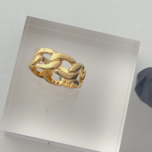 Chain Link Ring 14k