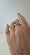 Emerald & Diamond Band 14k