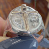 Crucifix Diamond Signet 14k