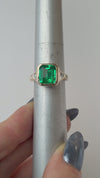 Emerald & Diamond Band 14k
