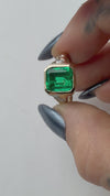Emerald & Diamond Band 14k