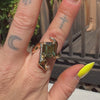 Sacred Gem Snake Ring 14k