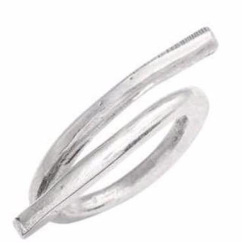Handmade Sterling Silver single spiral sculptural ring.