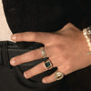 mens wedding band Sterling Silver ring with a melted like texture Britt bolton