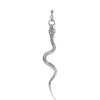 silver snake pendant hanging from 3mm stud