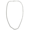 Half PETITE Diamond Cut Cable chain and half classic Curb chain necklace in solid sterling silver