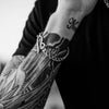 close up shot of wrist with our hook curb bracelet