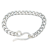 classic curb chain , and handmade sterling silver hook and eye closure.