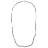 Half Diamond Cut Cable chain and half classic Curb necklace in solid sterling silver