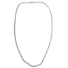 Half Diamond Cut Cable chain and half classic Curb chain necklace in solid sterling silver