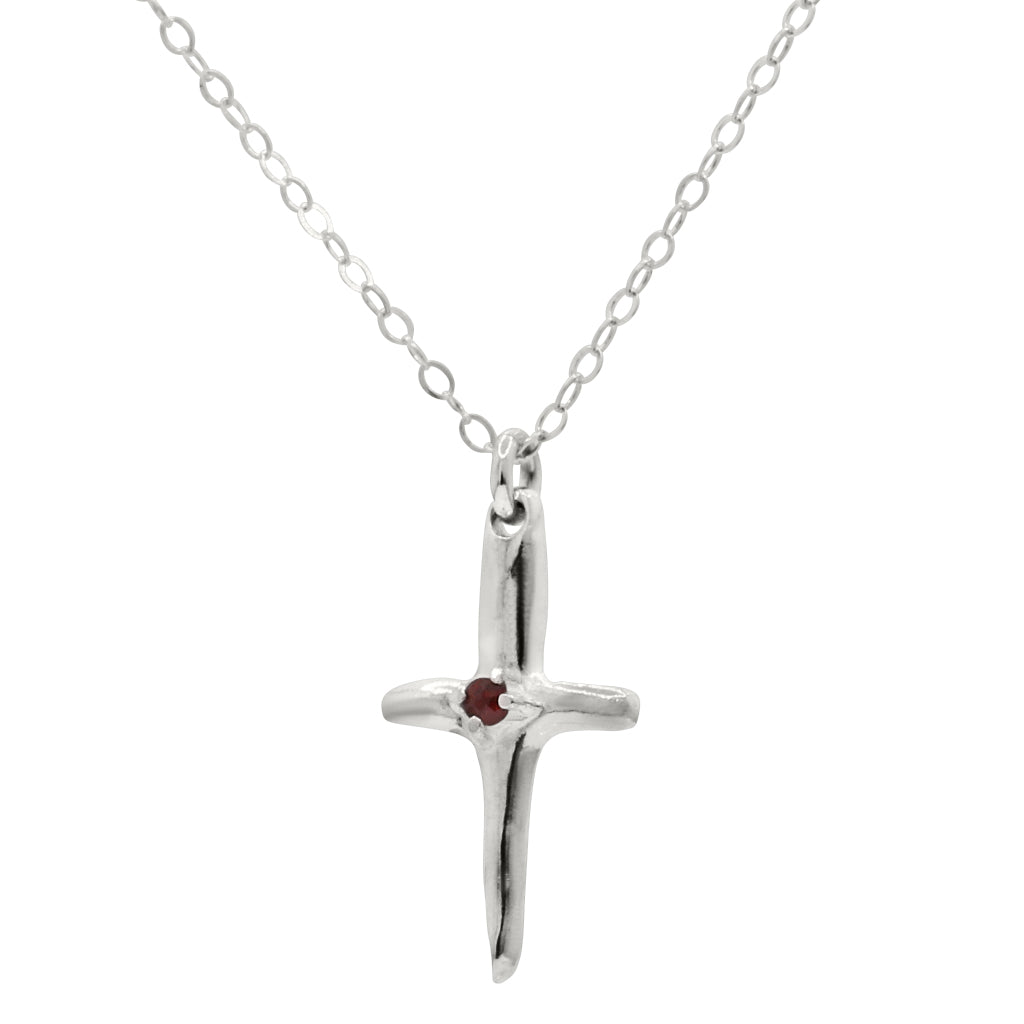 Gemstone Cross Necklace Cross: L2.5”x W1.75” 18”... - Depop