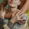 male model wearing our electric love ring