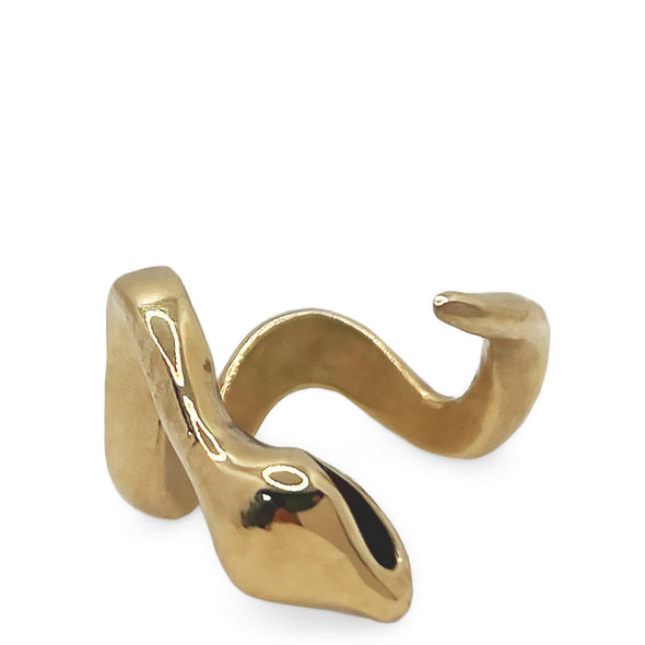 gold open snake ring