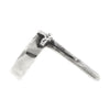 side view of Handmade Sterling Silver spike ring with a crucifix detailing.