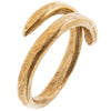 Handmade recycled Brass open single loop ring.