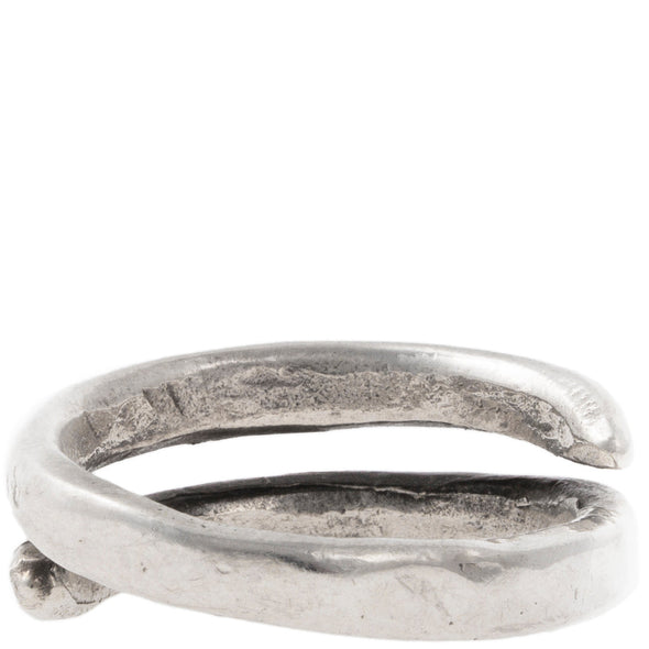 Handmade Sterling Silver open single loop ring.
