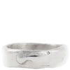 Handmade simple Sterling Silver band ring with a melted like texture.