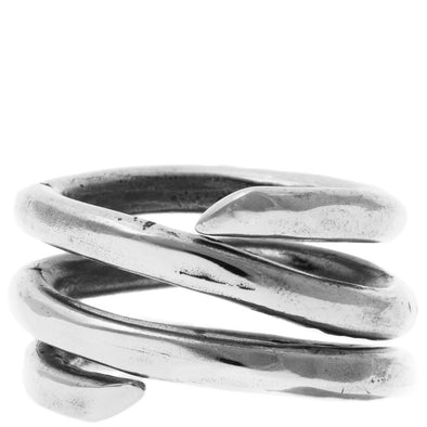 Handmade Sterling Silver coil ring.