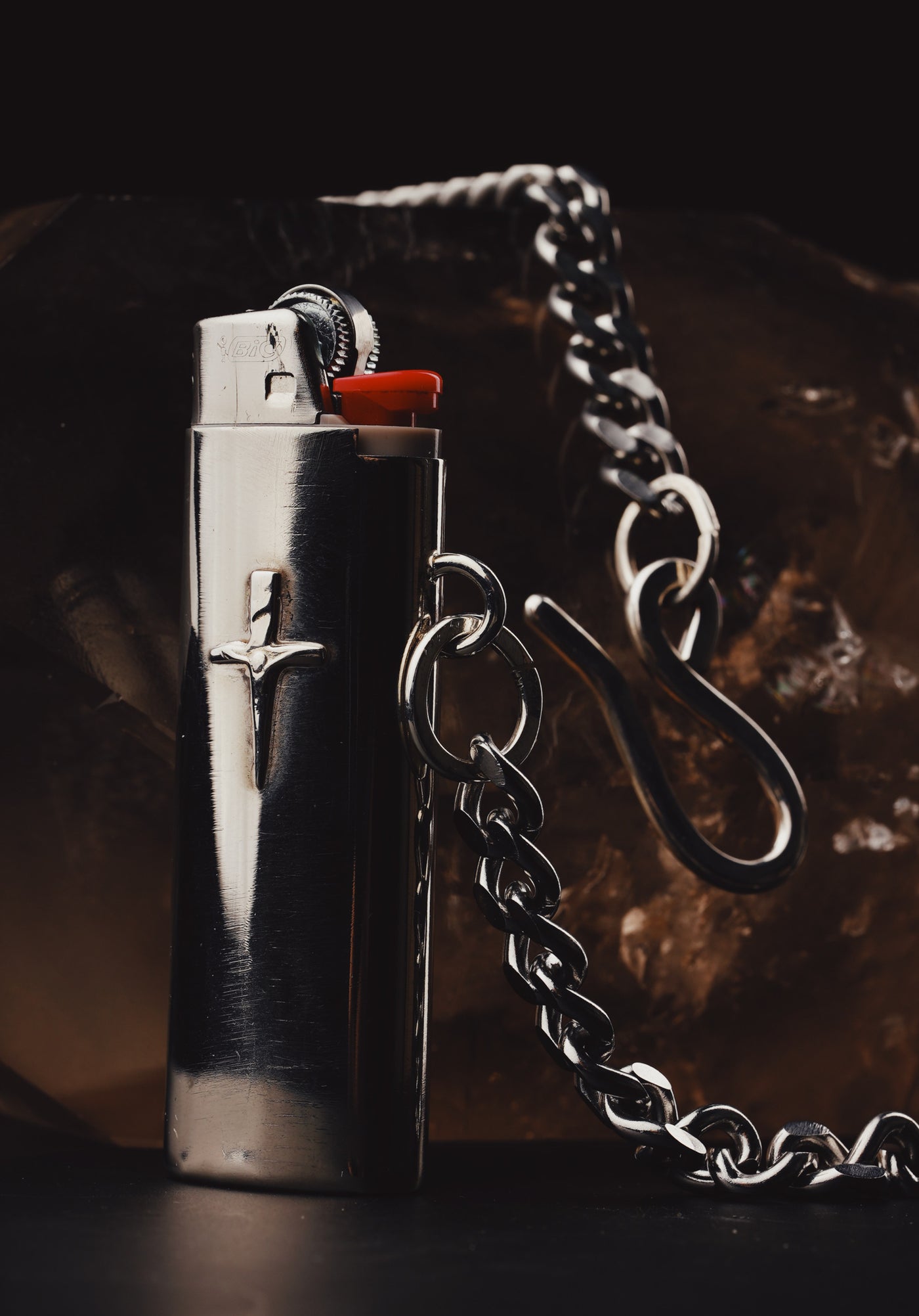 Silver Lighter - Bic case