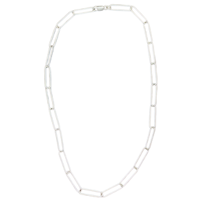 sterling silver paperclip chain necklace