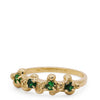 14k gold gemstone studded ring